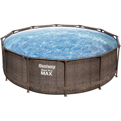 Бассейн каркасный круглый 366*100 см, 9150 л, Steel Pro Max 56709 (набор) Bestway 