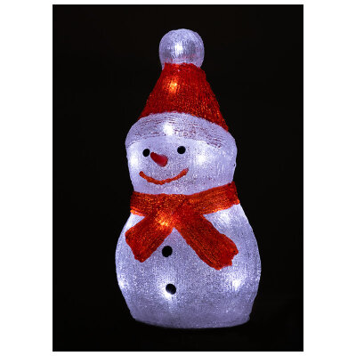 Фигура светодиодная из акрила "Снеговик 20LED" 
