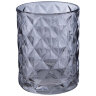 Стакан для ванной комнаты CRYSTALITE (стекло), цвет: серый 